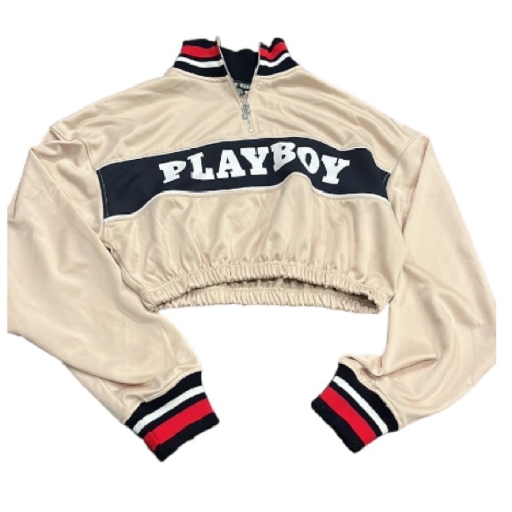 Deadstock PLAYBOY x MISSGUIDED Crop Pull Over - Picture 2 of 16